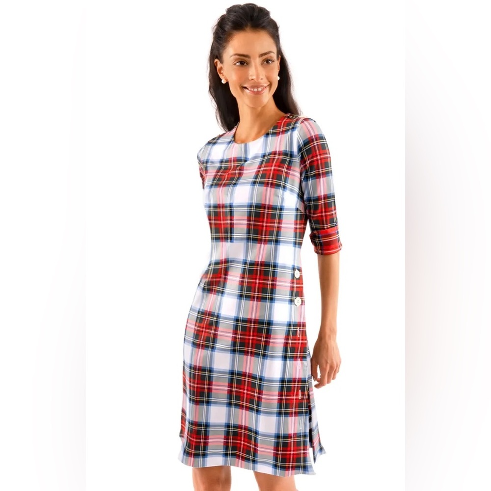 Gretchen Scott Designs Stuart Plaid Dress - Size L